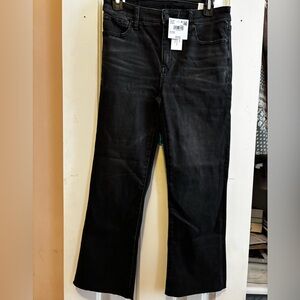 American Eagle Outfitters Women's Crop Boot Cut Jeans in Black